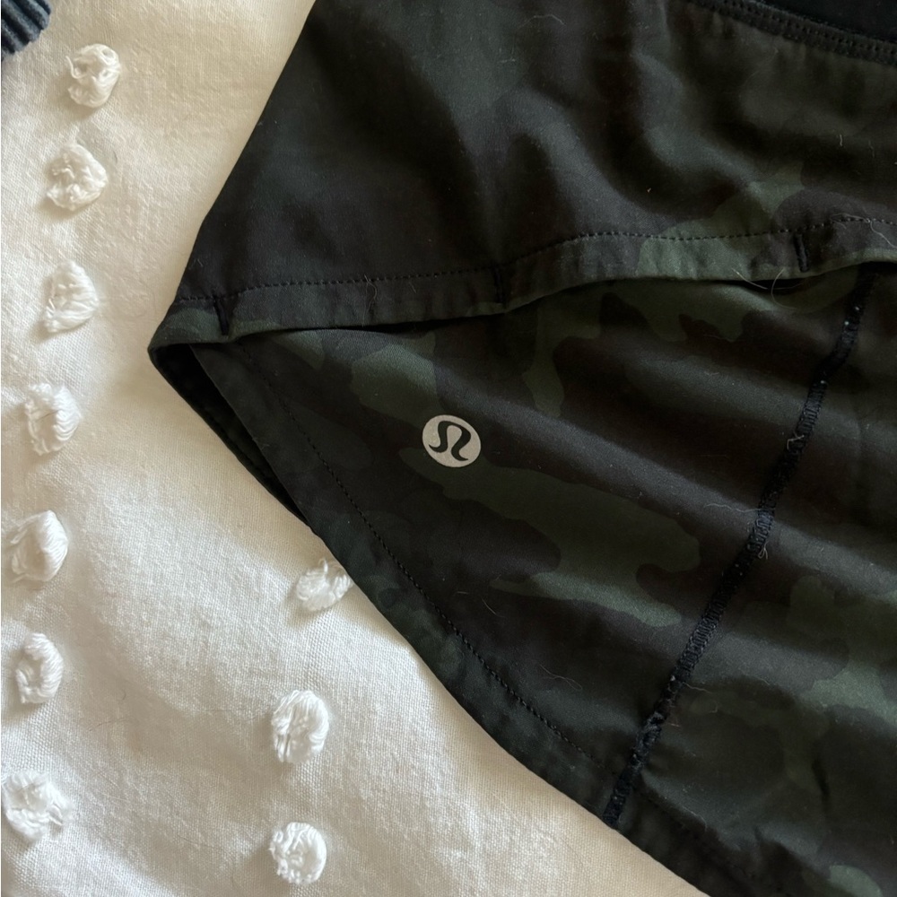 lululemon camo speed-up shorts
